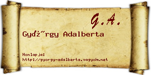 György Adalberta névjegykártya